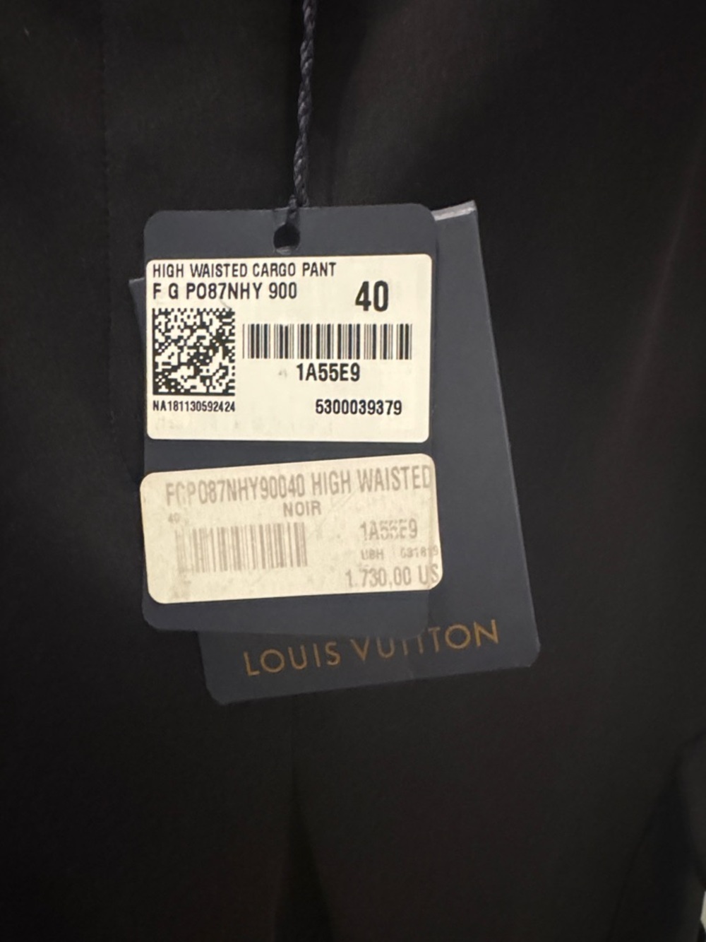 Louis Vuitton Black High-Waisted Cargo Leggings